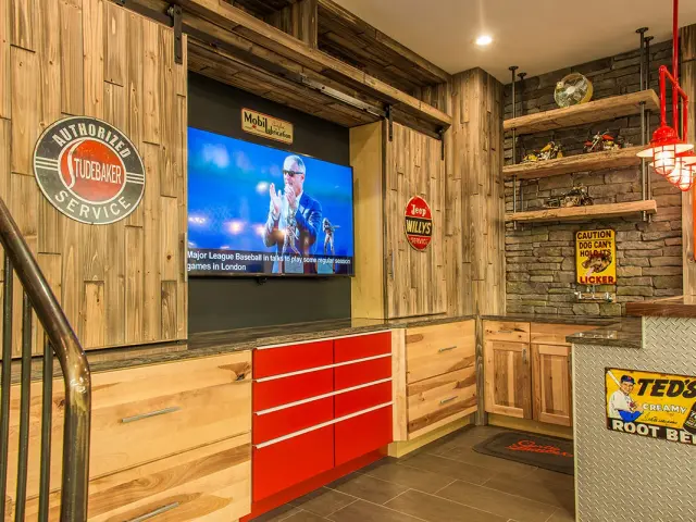 Curtis Lumber Showroom Bar with TV